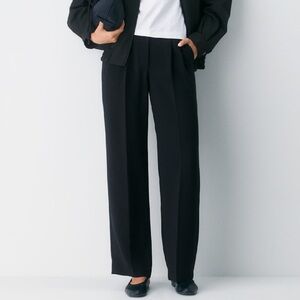 Aritzia Black Wide-Leg Trousers